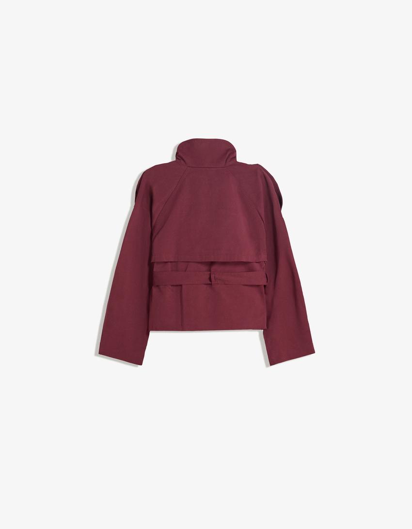 Amela Lüks Trençkot - Bordo