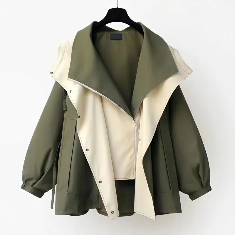 Elegant Rüzgar Koruyucu Trençkot - 13. görünüm