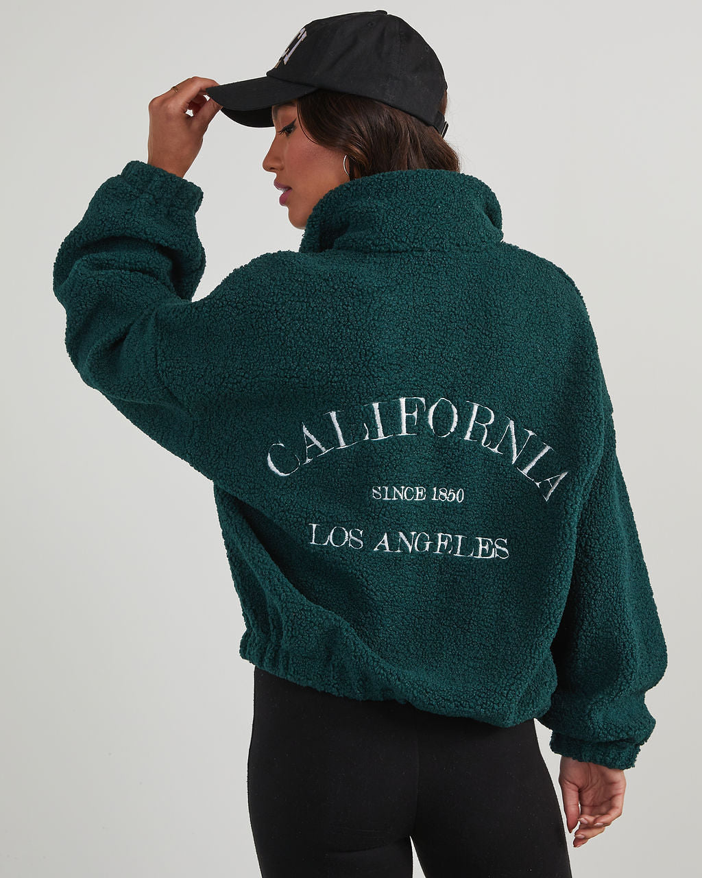 California Teddy Fleece Half Zip Ceket
