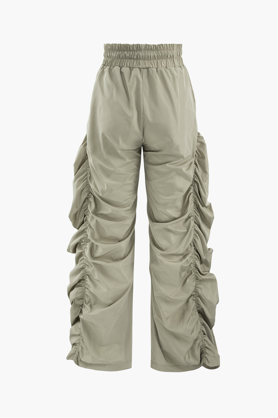 Büzgülü Geniş Paça Kargo Pantolon - 4. görünüm
