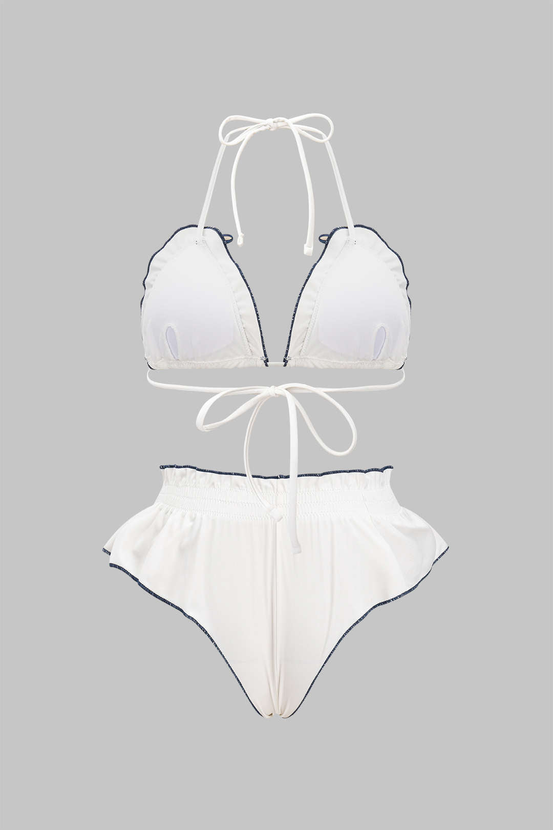 Fırfırlı Büzgülü Bikini Takımı