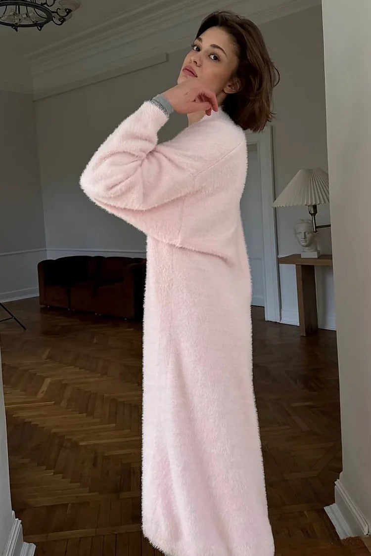 Lysia Pembe Yumuşak Triko Hırka - 5. görünüm