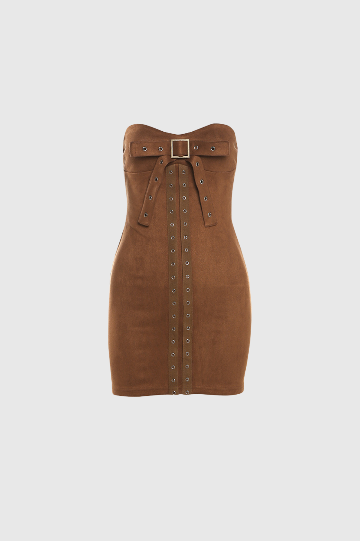 Adara Fiyonklu Straplez Bodycon Mini Elbise - 3. görünüm