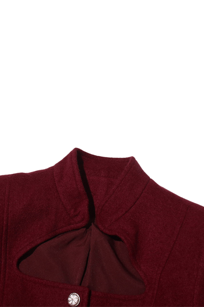 Darcy Cut-Out Kaşe Ceket - 4. görünüm