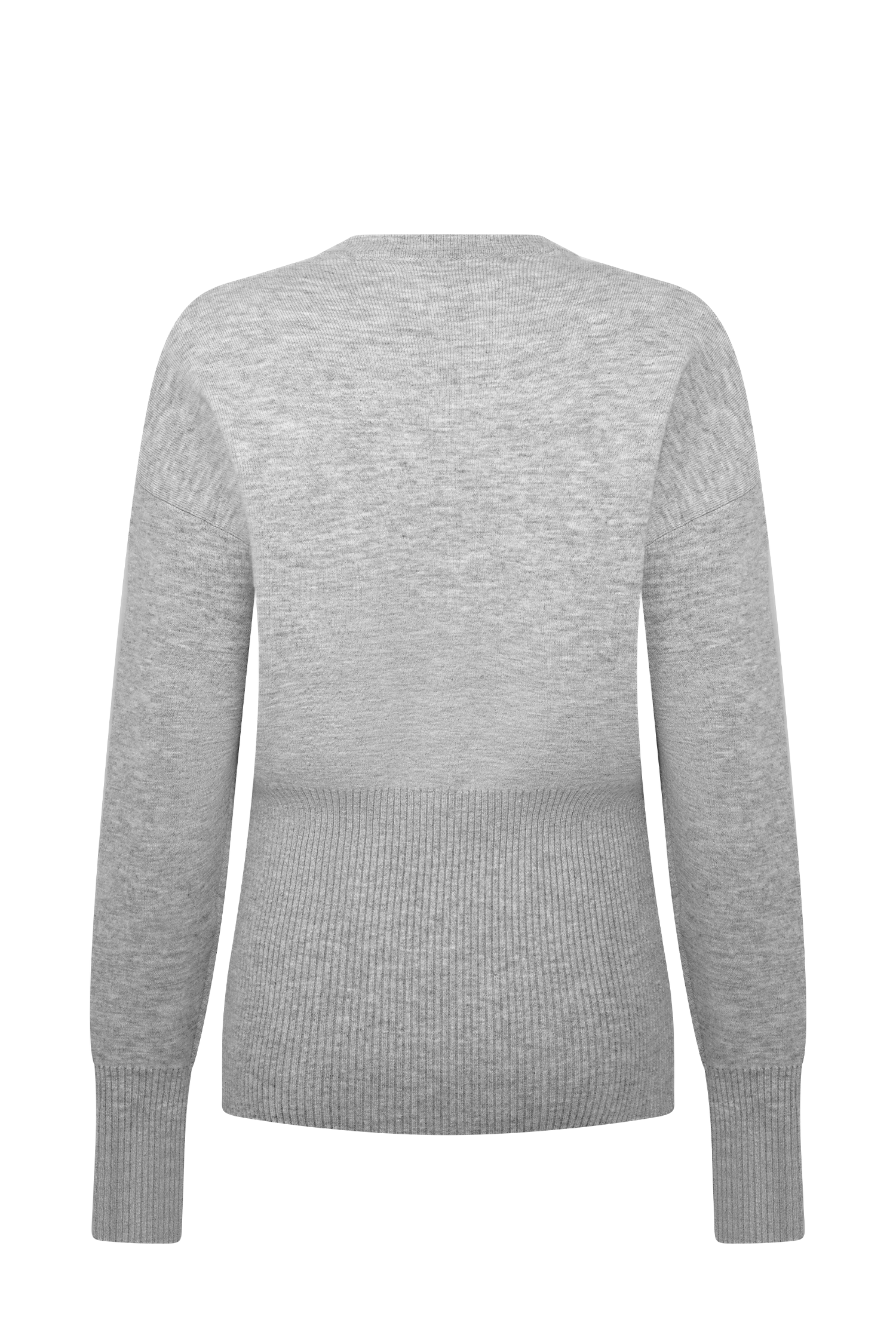 Alexia Düğmeli Oversize Hırka - Gri Marle