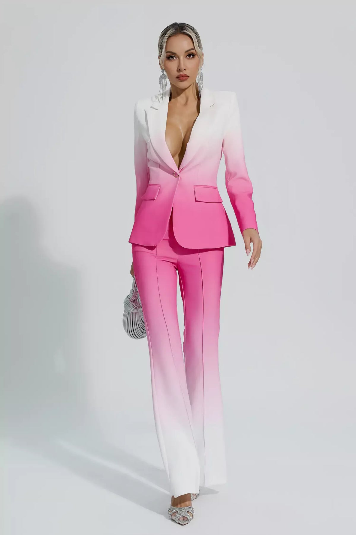 Anya Degrade Pembe Blazer Takım - 4. görünüm