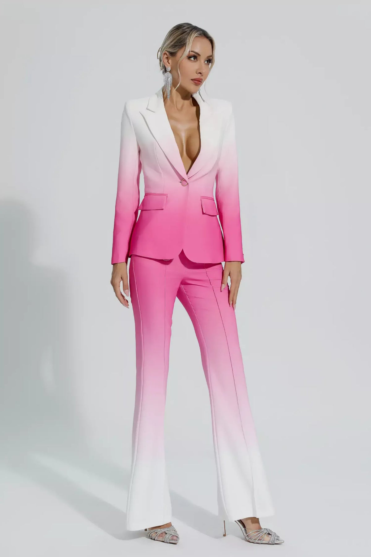 Anya Degrade Pembe Blazer Takım - 5. görünüm