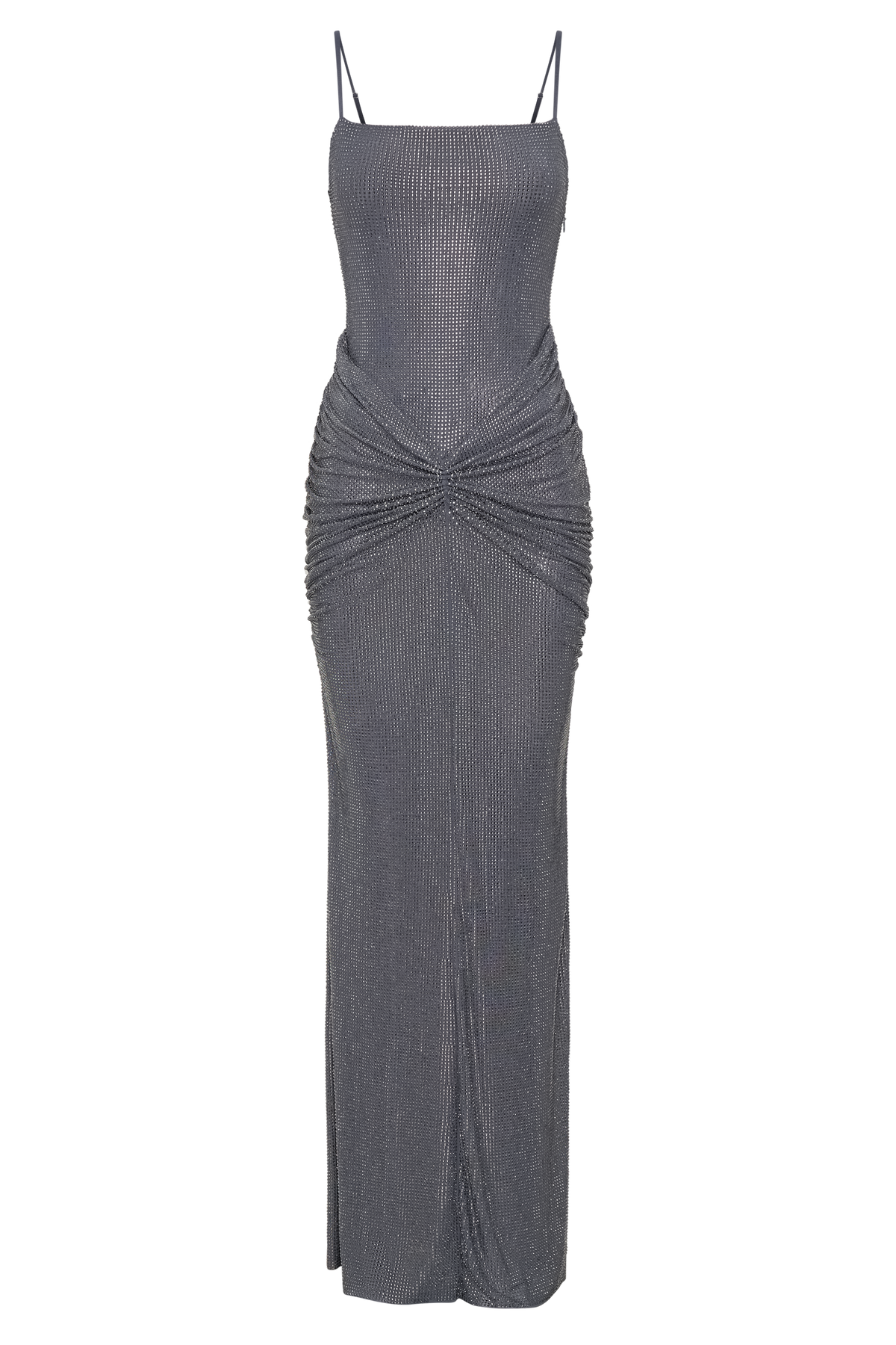 Roisin Diamante Saten Maxi Elbise - Tunç