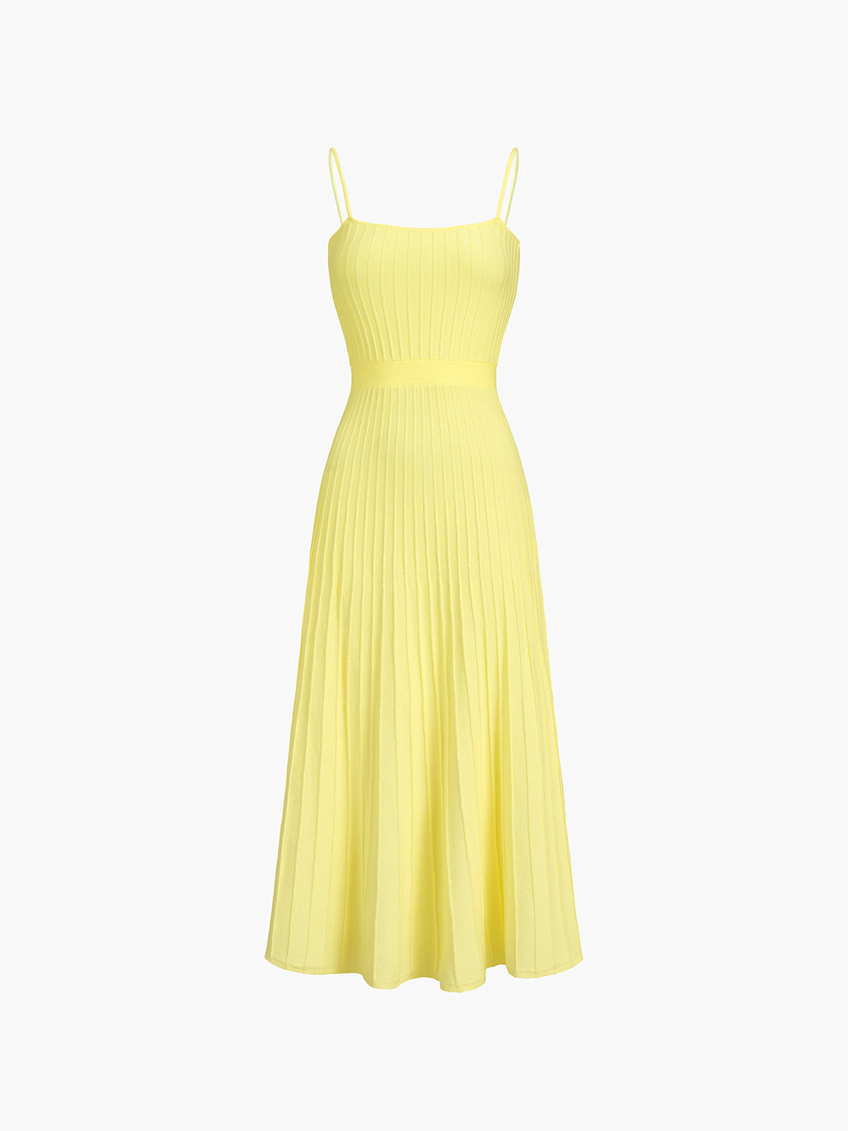 Rib Midi Sundress Midi Elbise