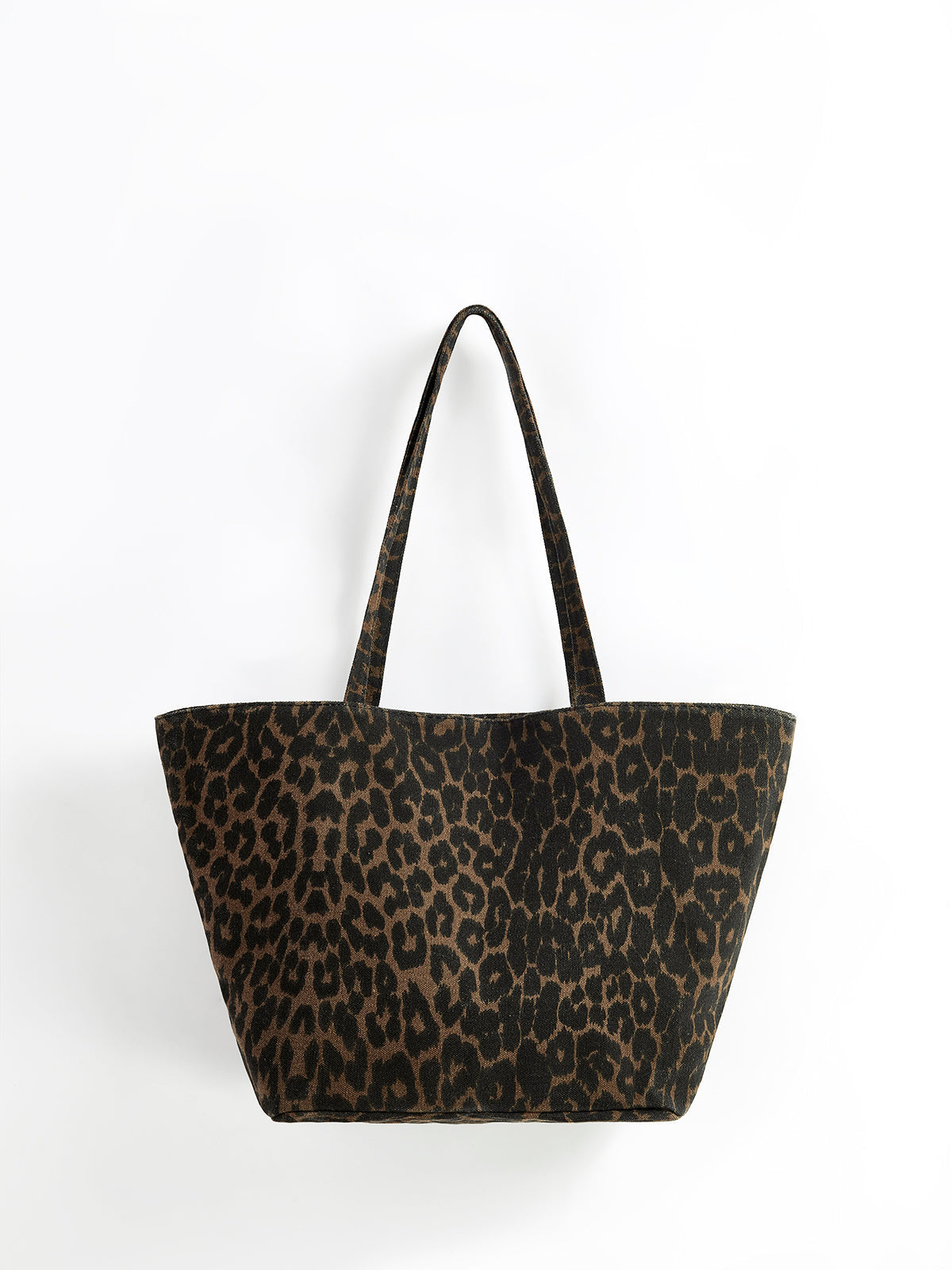 Leopar Desenli Omuz Çantası Kahverengi Normal Fit