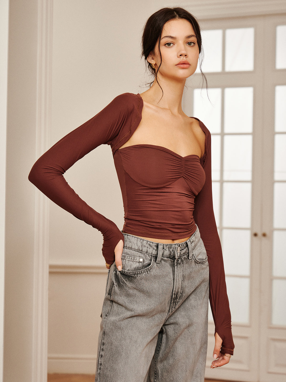 Leisure Uzun Kollu Bolero - 5. görünüm