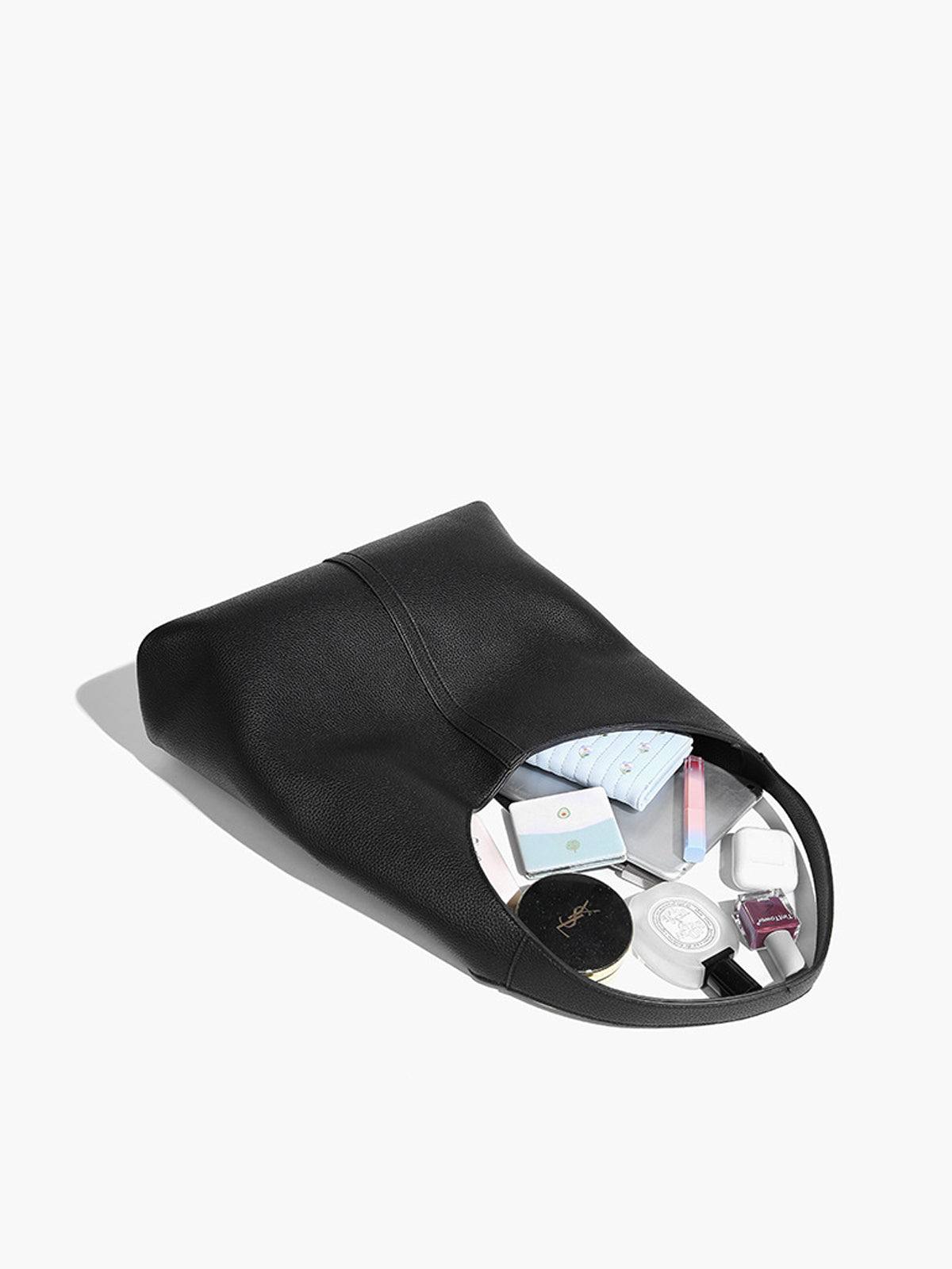 Hobo Kilitli Tote Çanta Siyah Çok Yönlü