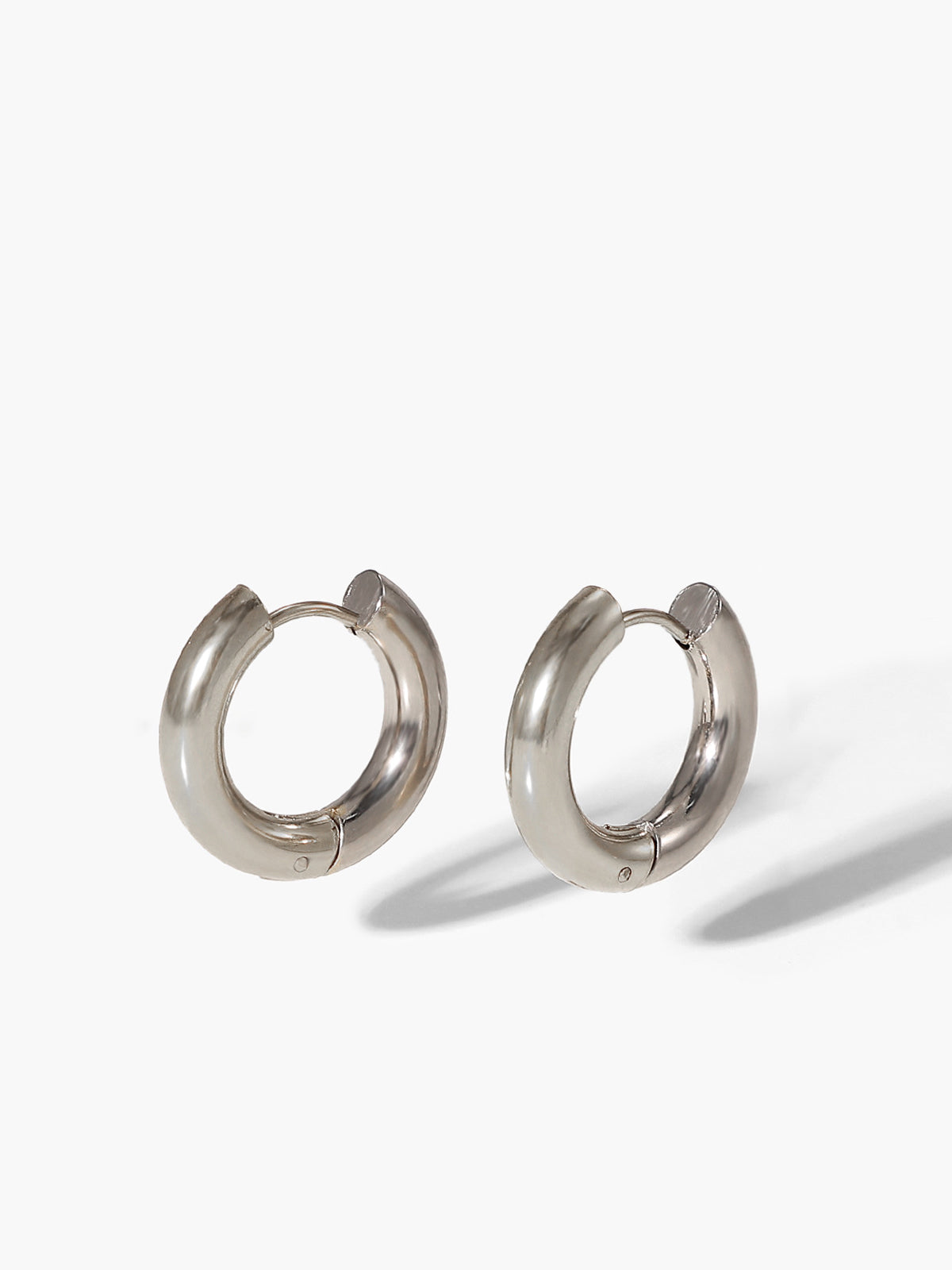İki Tonlu Halka Küpe Titanyum Çelik 18 Ayar Altın Kaplama