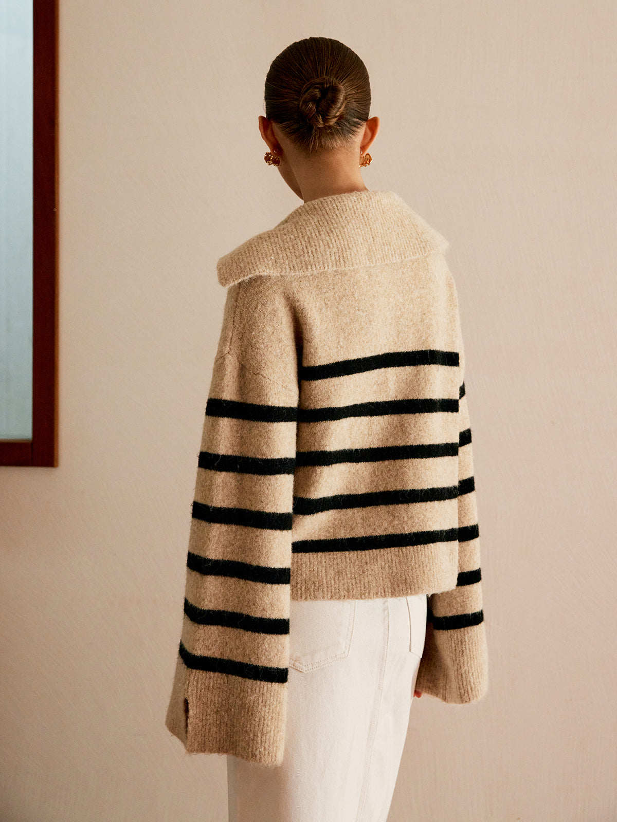 Oversize Çizgili Kazak - 2. görünüm