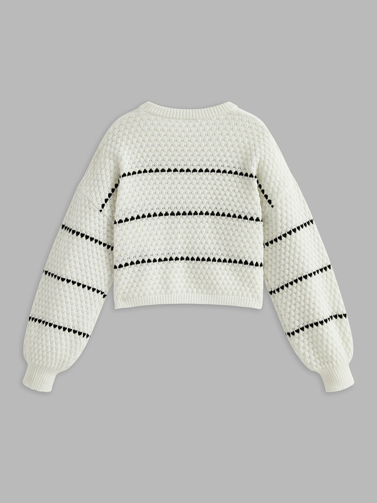 Oversize Kontrast Çizgili Kazak - 2. görünüm