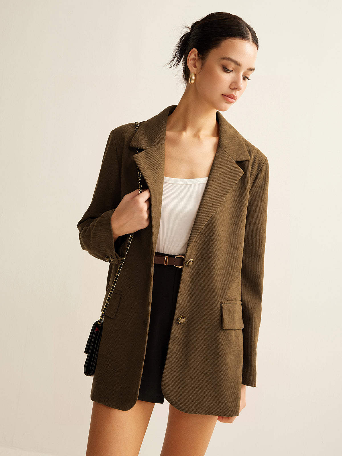 Kadife Yaka Blazer - 3. görünüm