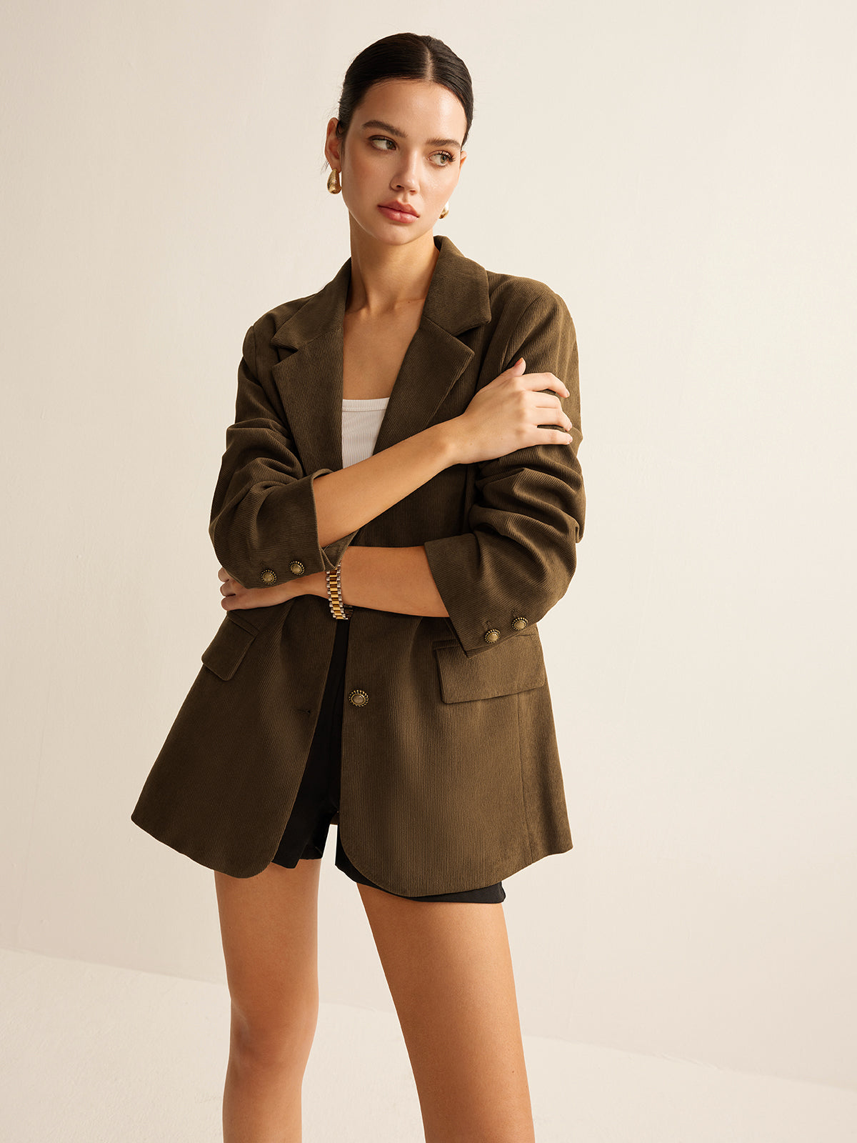 Kadife Yaka Blazer - 5. görünüm