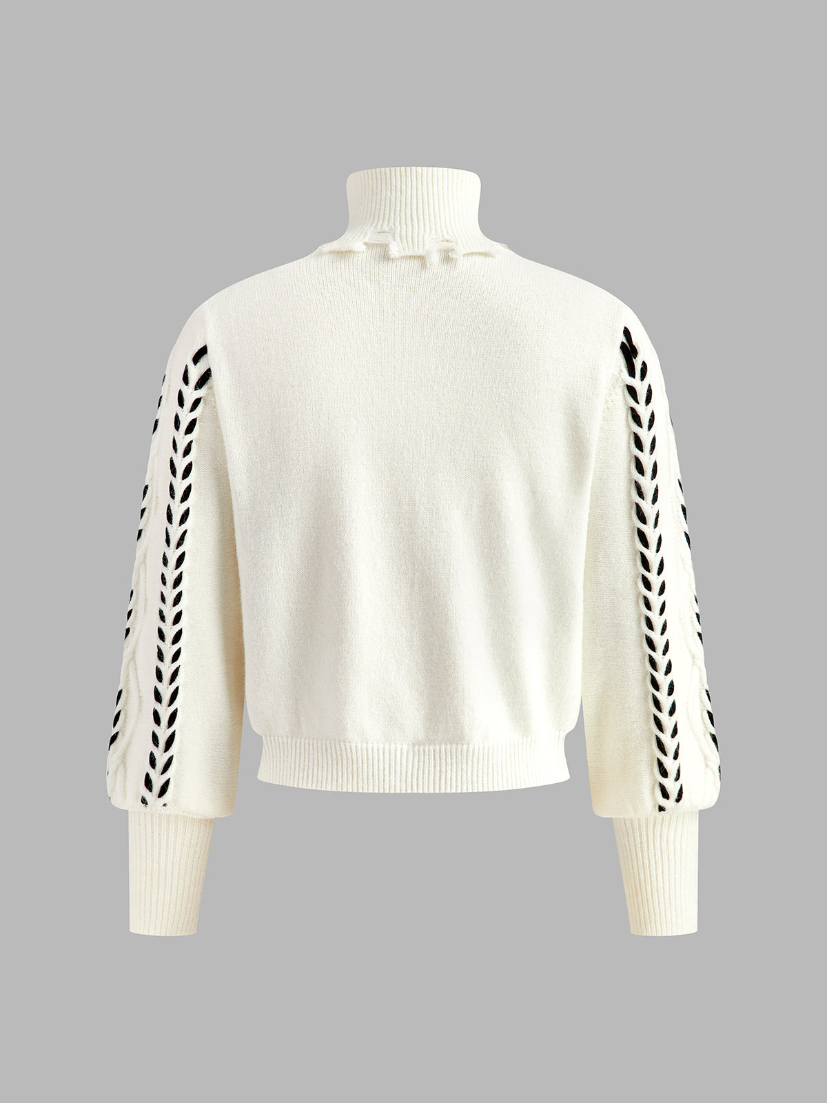Balıkçı Yaka Kazak Raw Hem Twist Kazak - 2. görünüm