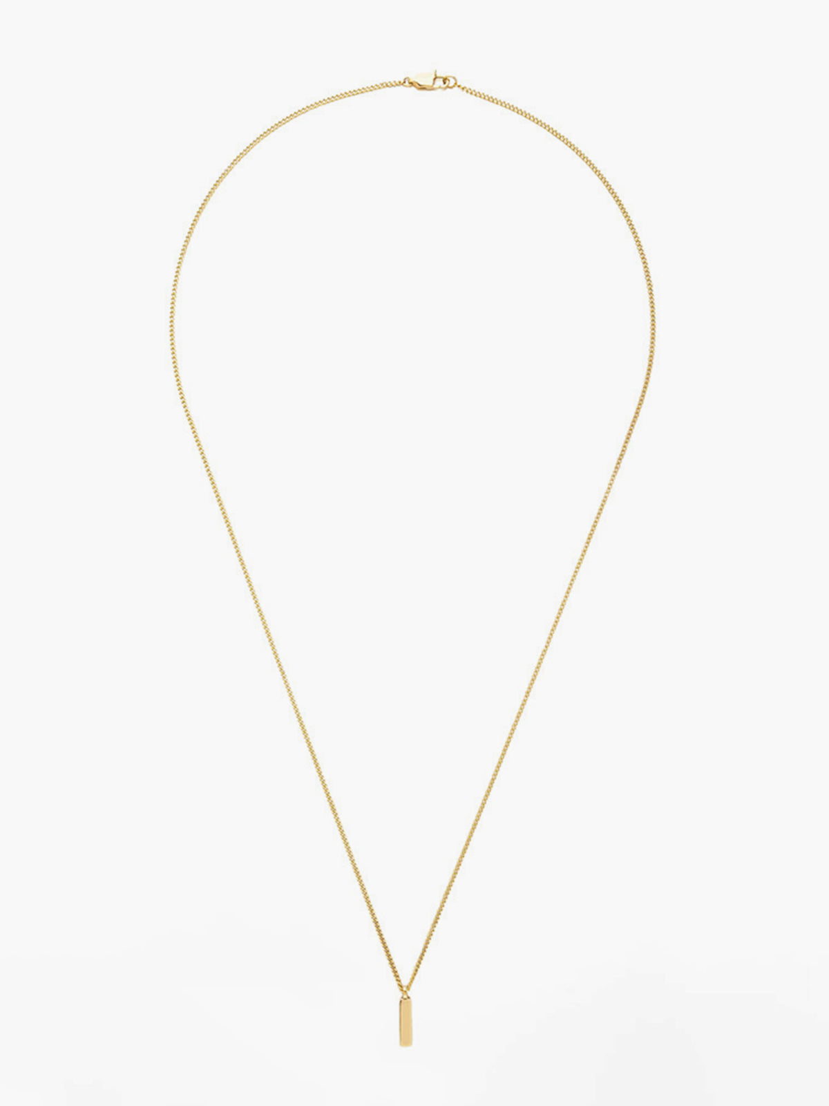 Altın Şerit Kolye Titanyum Çelik Minimalist