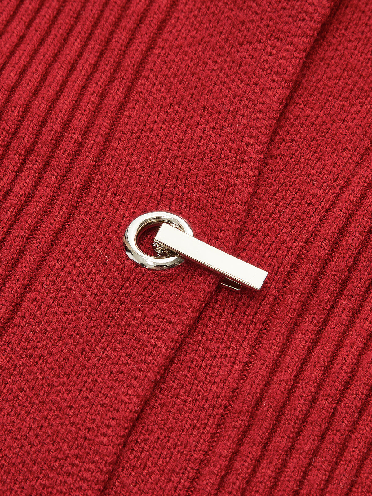 Fitilli Metal Tasarım Polo Hırka - 2. görünüm