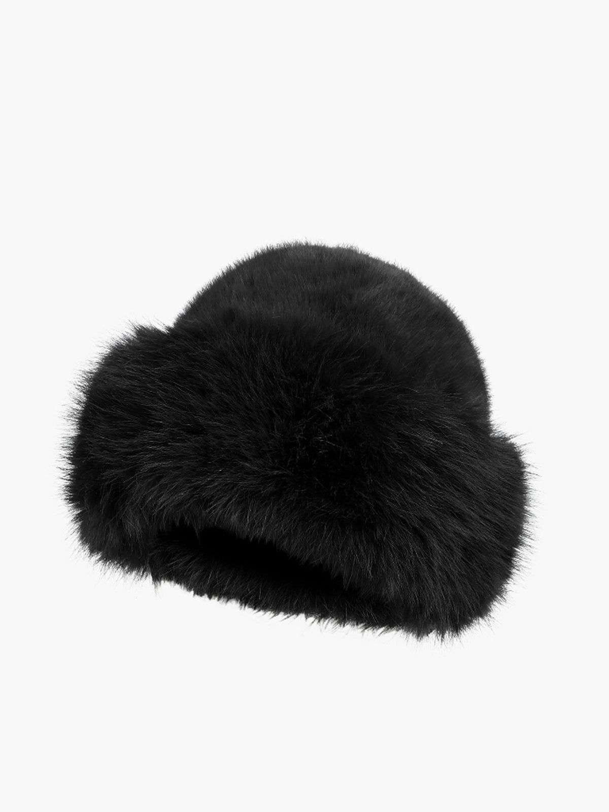 Minimalist Peluş Kovboy Şapkası Siyah Kahverengi