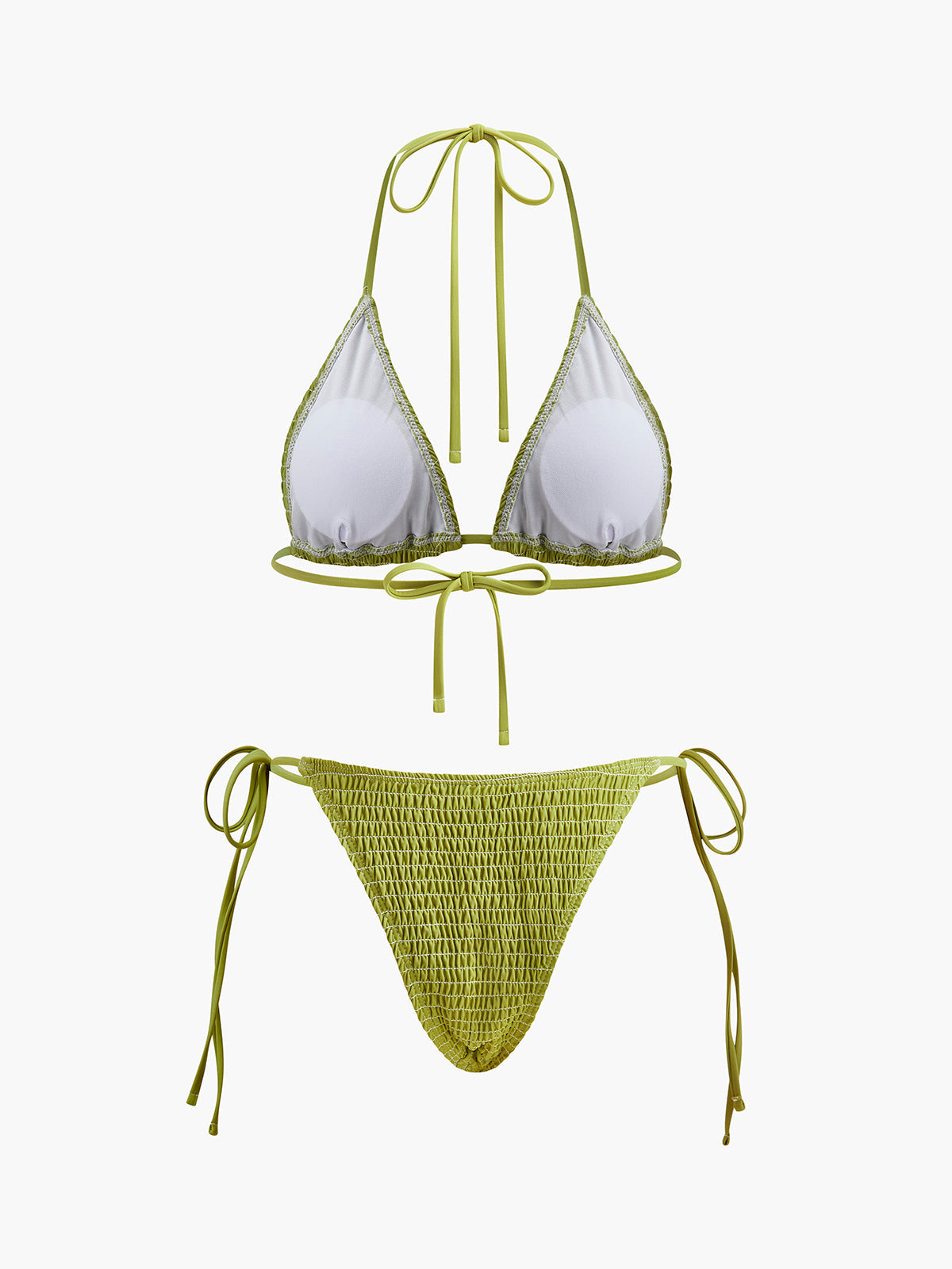 Gipe Üçgen Bikini Bağlamalı Askılı Ordu Yeşili