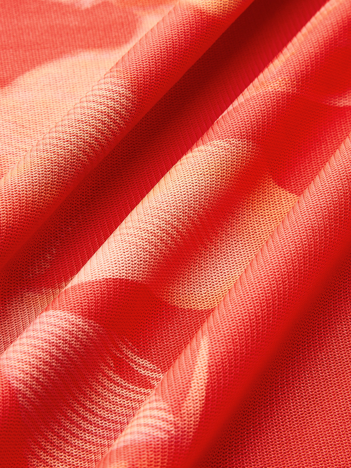 Yarım Şeffaf Çiçekli Halter Maxi Elbise Kırmızı