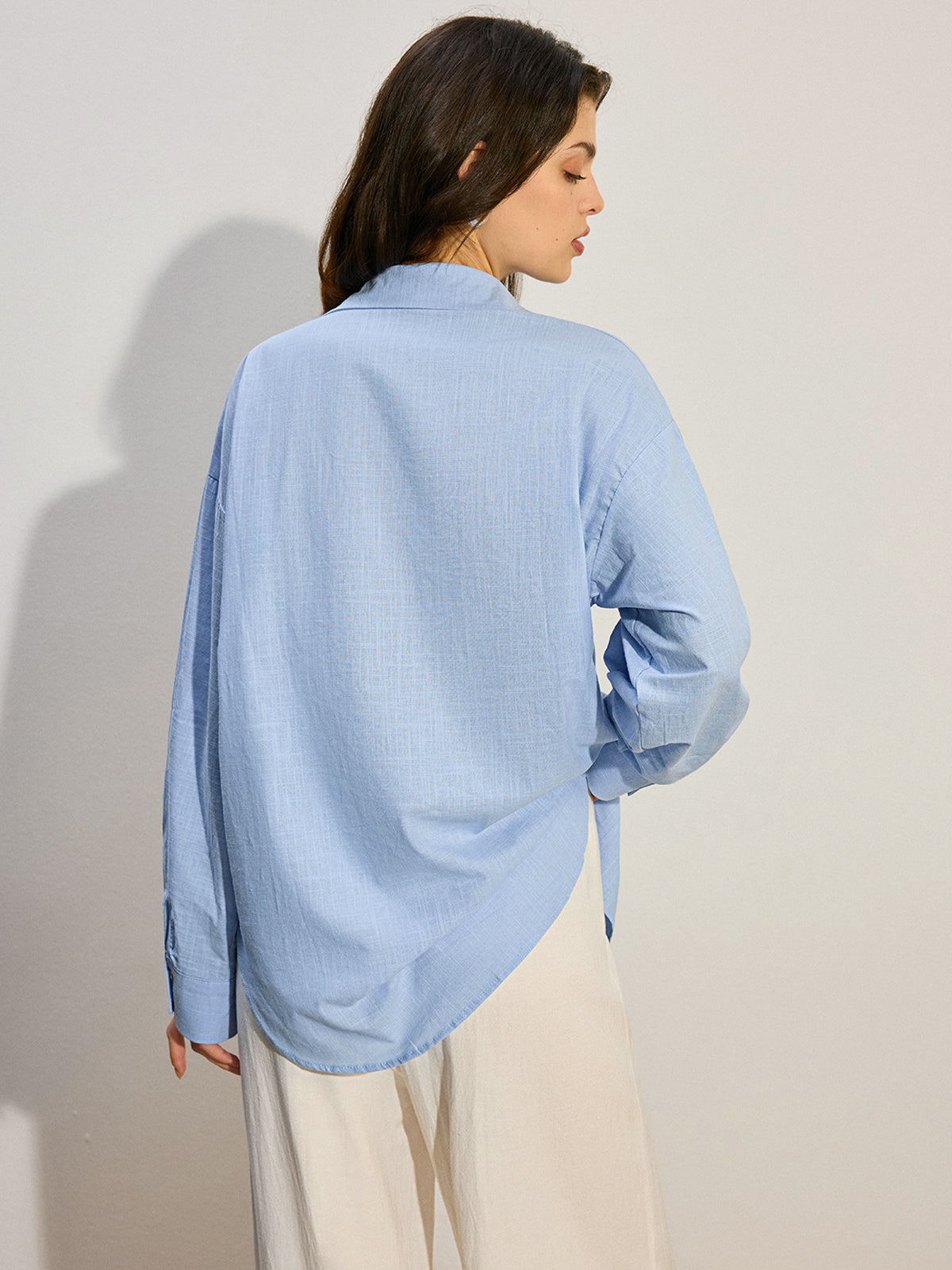 Oversize Düğmeli Gömlek - 6. görünüm