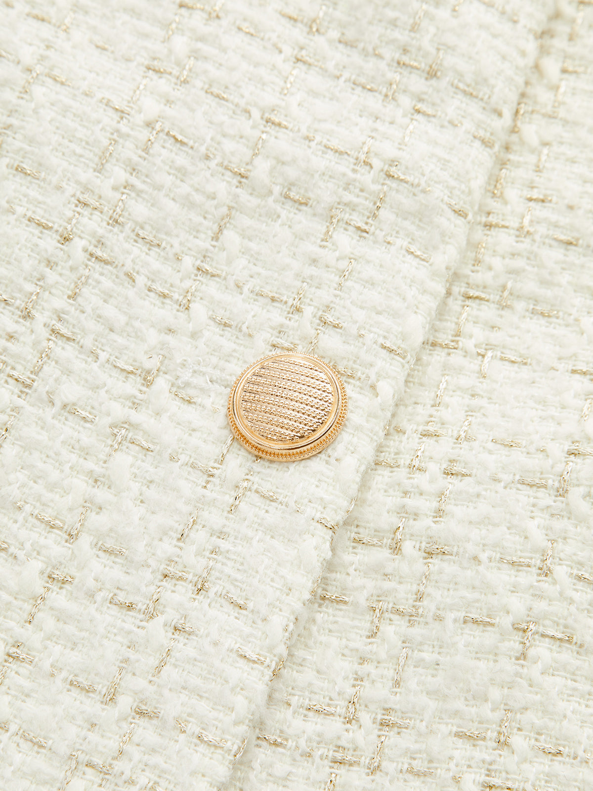 Metal Düğmeli Tweed Kemerli Blazer - 4. görünüm