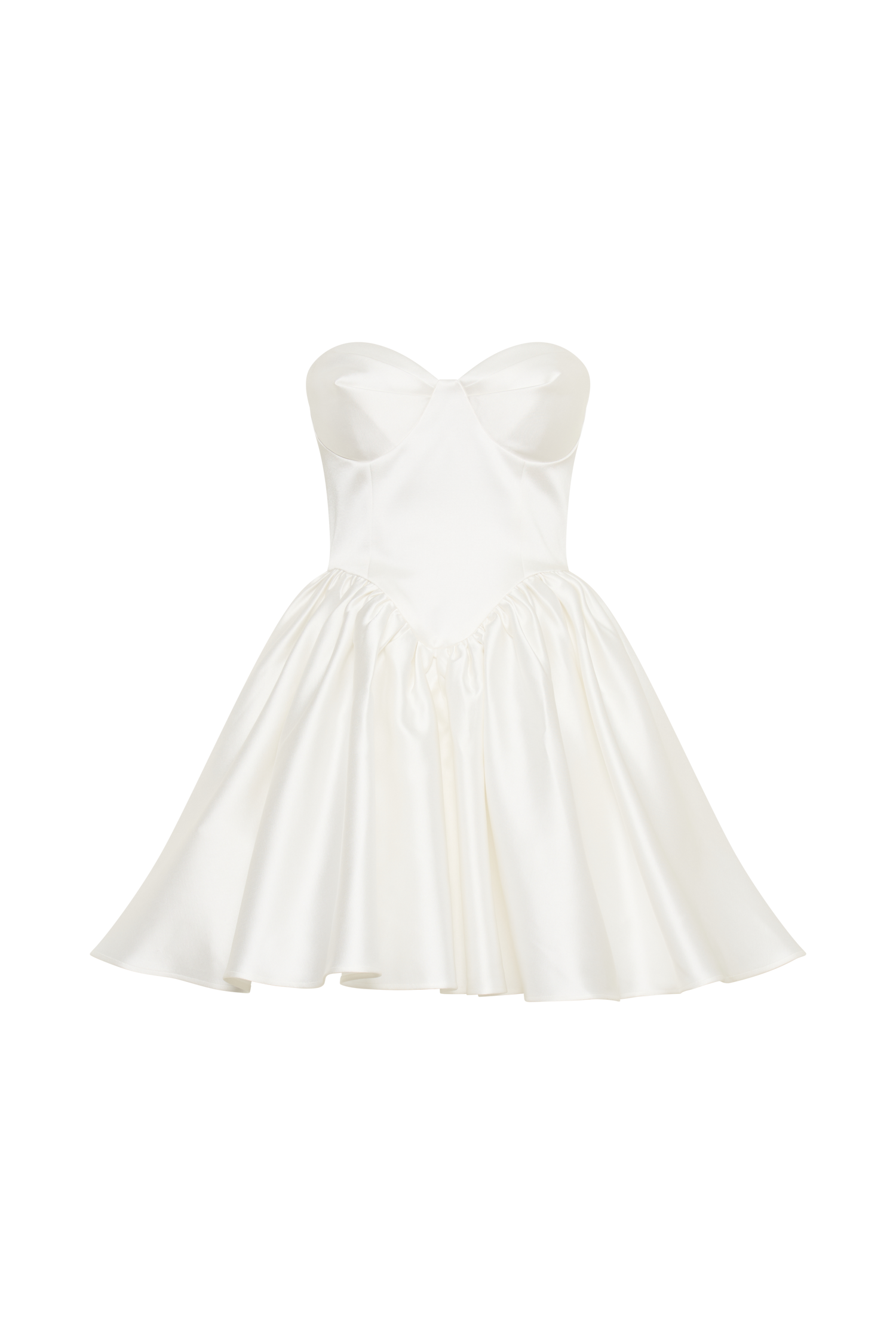 Hollie Yapılı Korse Mini Elbise - Beyaz