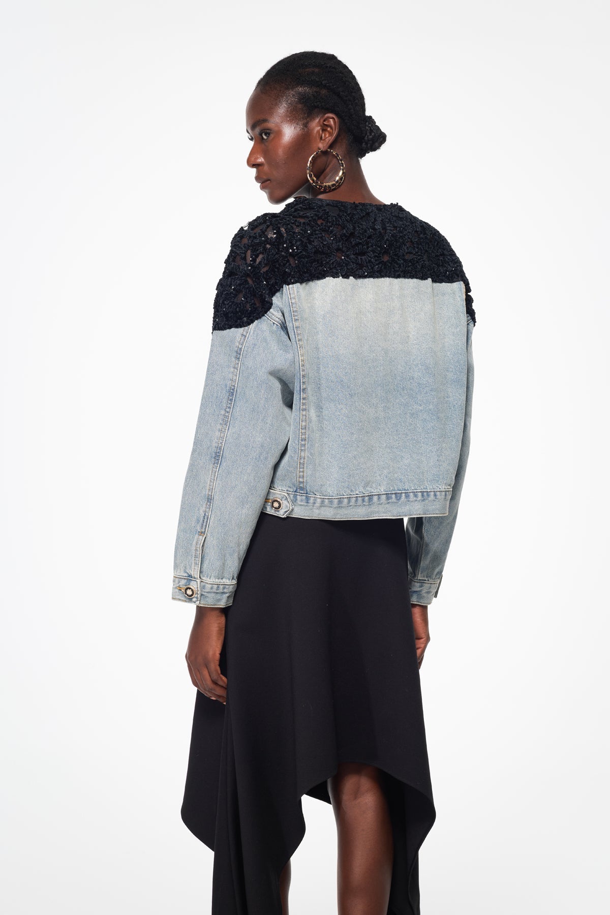 Bakhtiyar İşlemeli Payet Denim Ceket - 4. görünüm