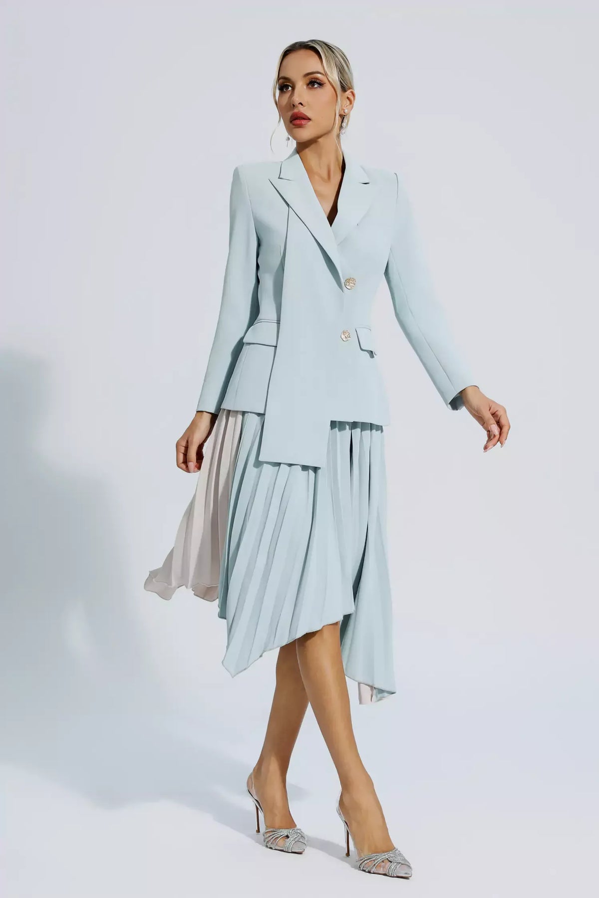 Blaire Gri Dantelli Blazer Takım - 4. görünüm