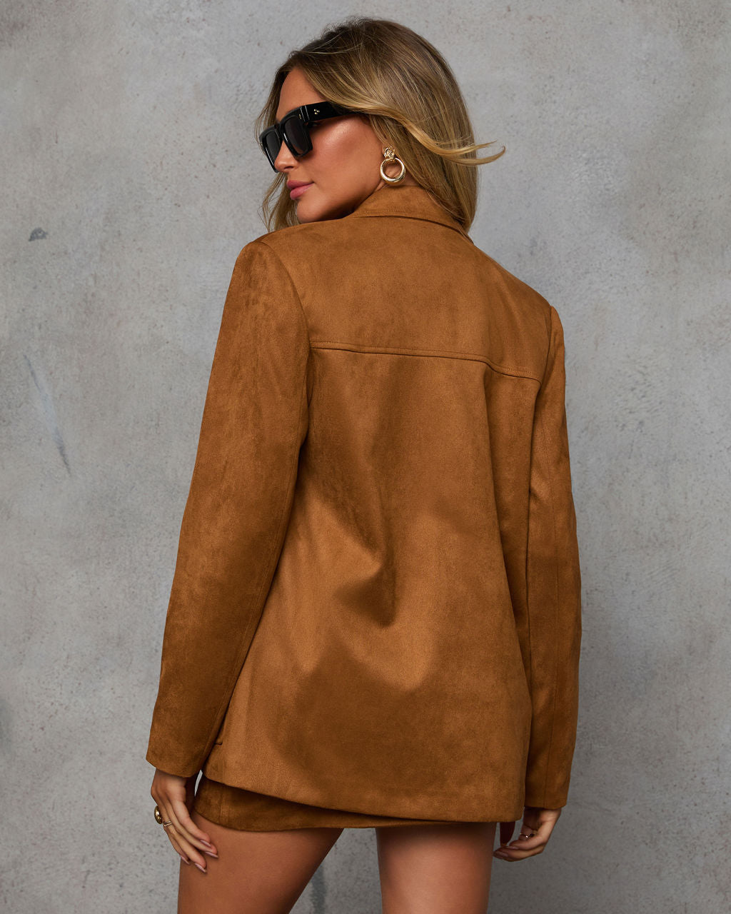 Fit Me In Oversize Suni Süet Ceket - 4. görünüm