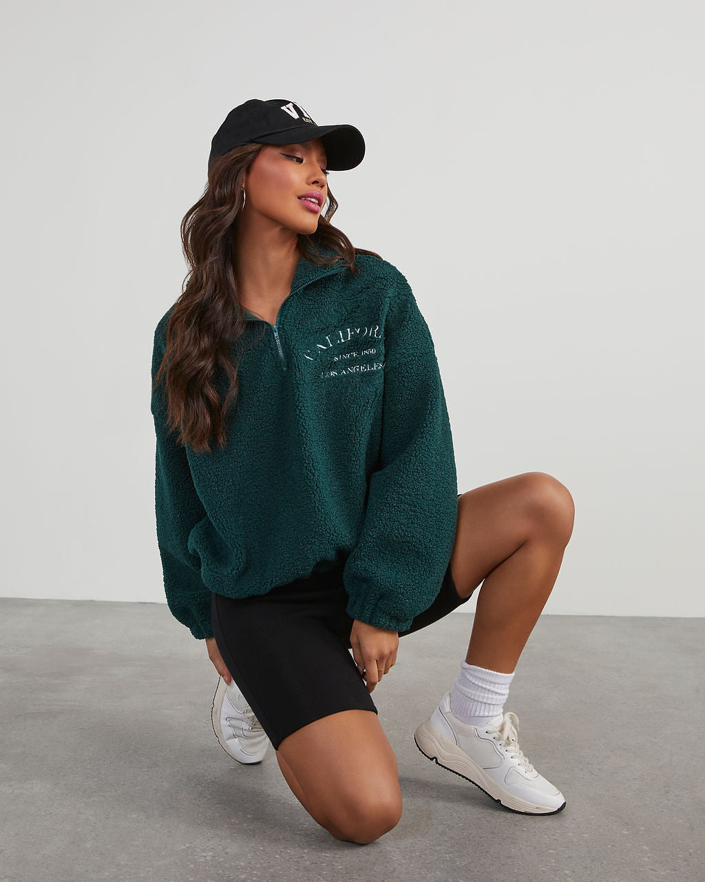 California Teddy Fleece Half Zip Ceket - 4. görünüm