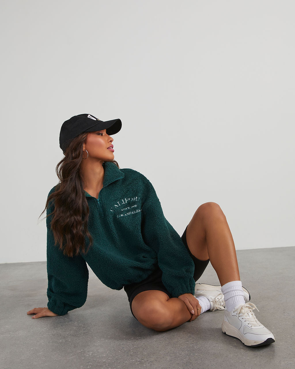 California Teddy Fleece Half Zip Ceket - 6. görünüm
