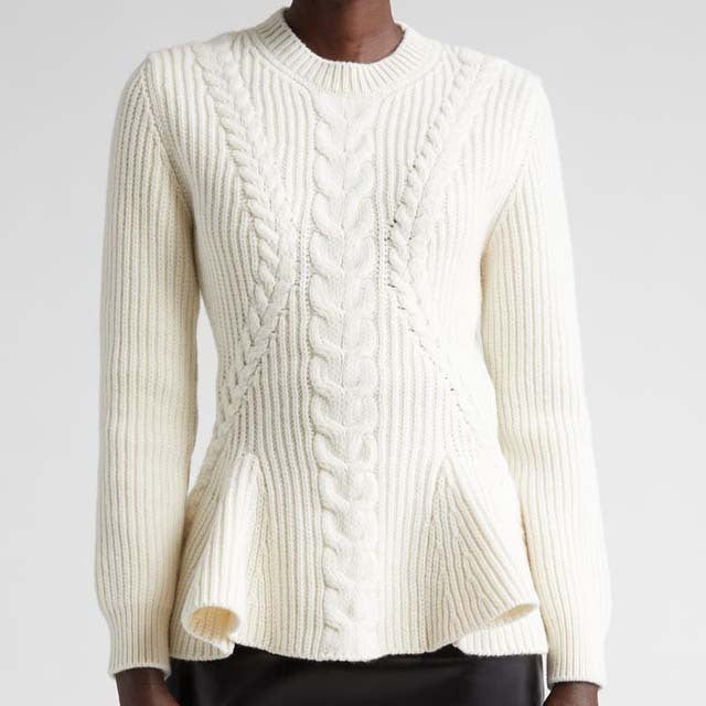 Urban Saç Örgü Peplum Kazak