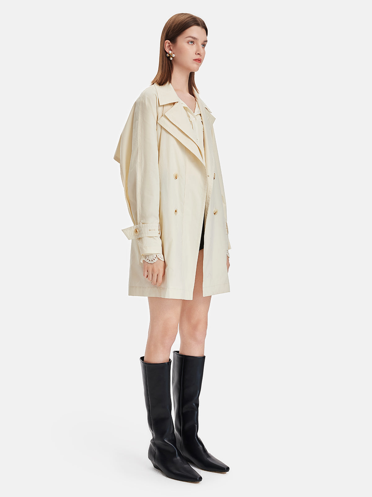 Hafif Minimalist Trençkot - 5. görünüm