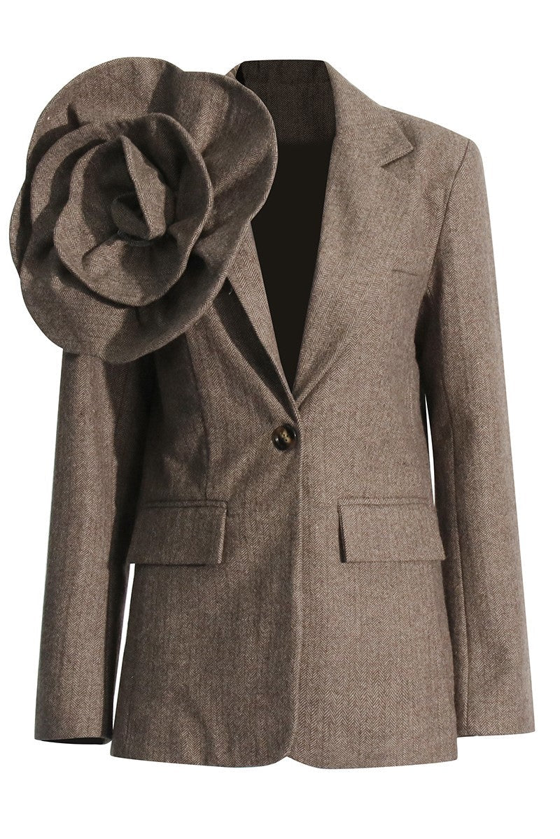 Noral Çiçek İşlemeli Blazer Ceket - 4. görünüm