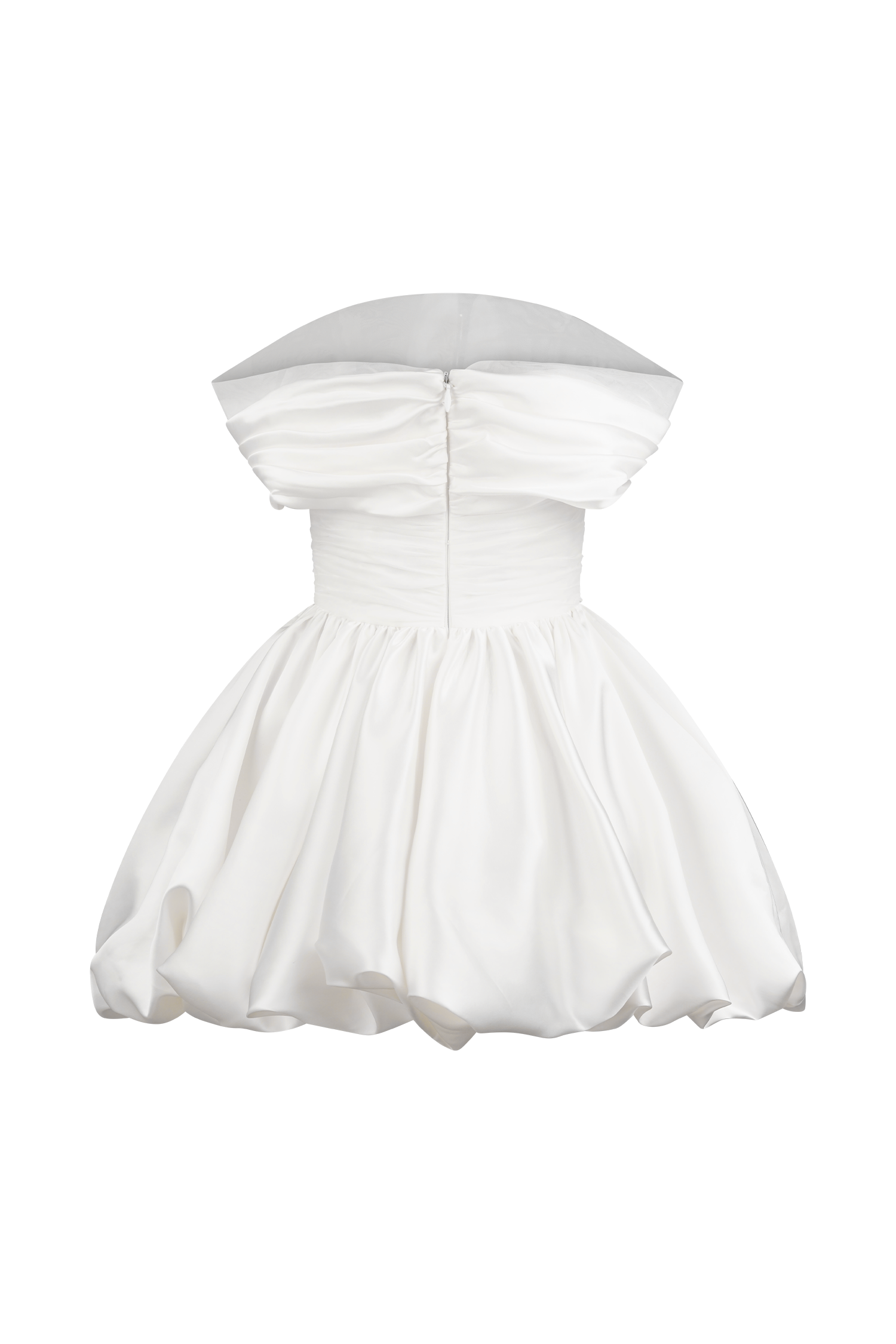 Lauretta Düşük Omuz Mini Elbise - Beyaz