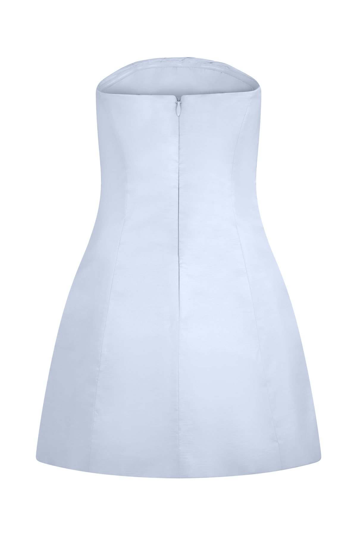 Leslie Büzgülü Tafta Mini Elbise - Buzlu Mavi - 6. görünüm