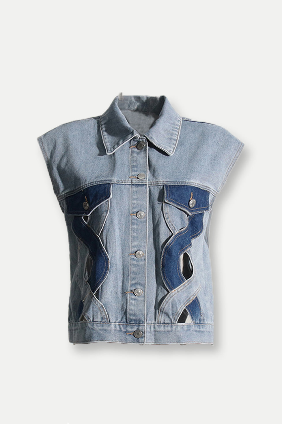 Madison Kesimli Denim Üst - 7. görünüm