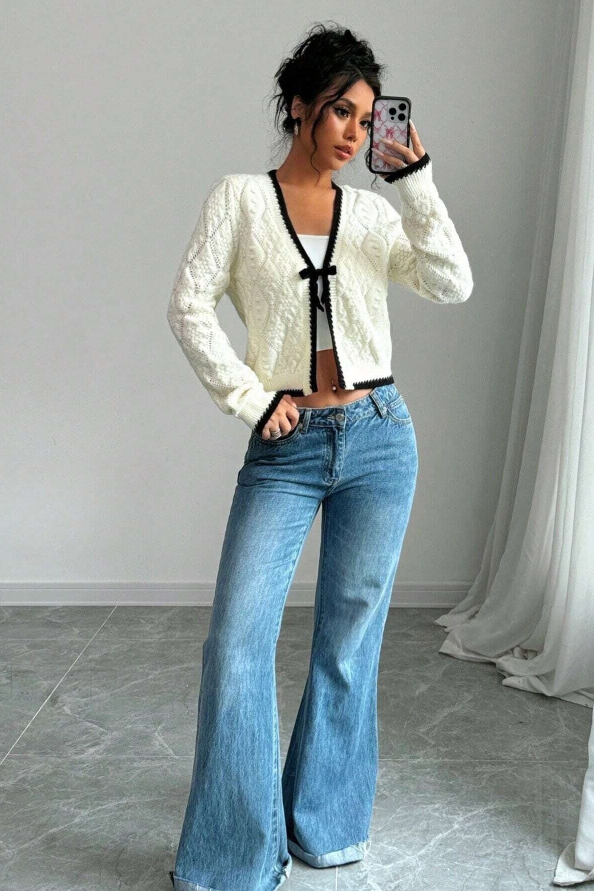 Seksi V Yakalı Hırka