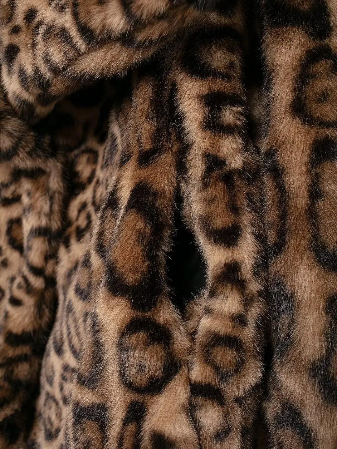 Marlow Leopar Desenli Kürk Görünümlü Mont - 5. görünüm