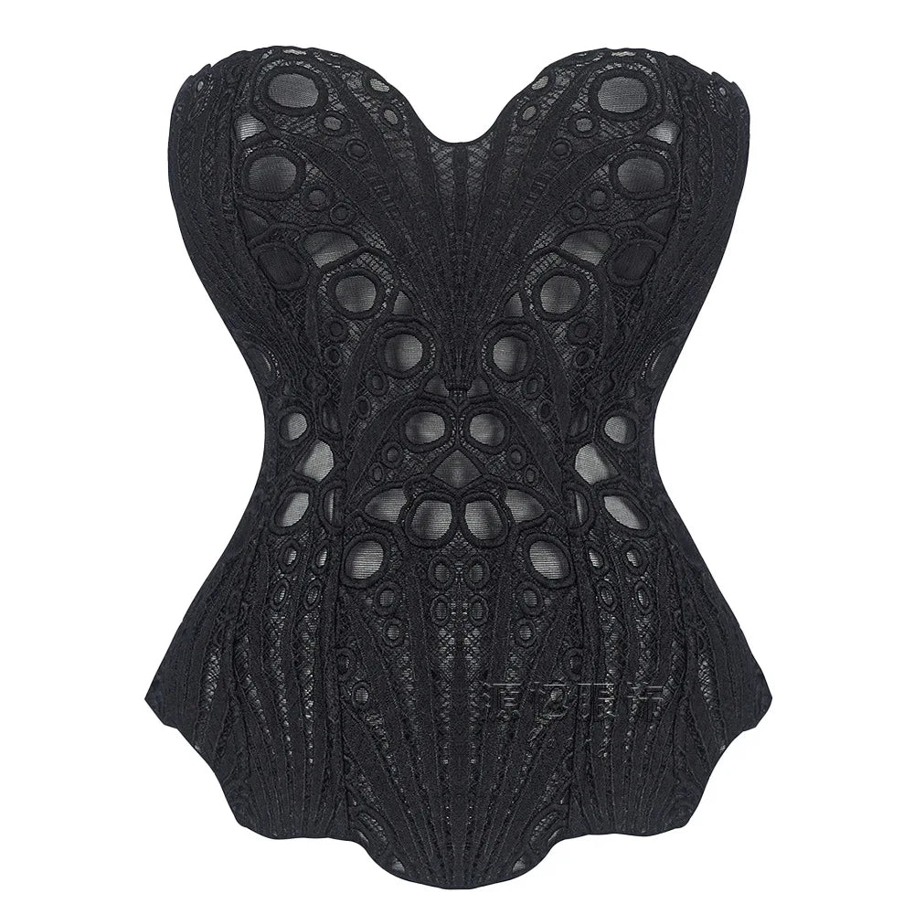 Hollow Out Corset Top - 7. görünüm