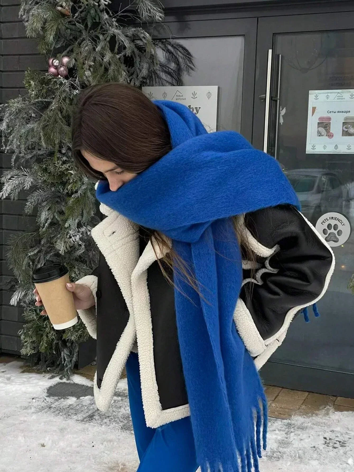Ivanna Kaşmir Atkı - Saks Mavisi
