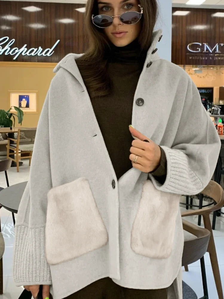 Hills Kürk Cepli Oversize Hırka - 3. görünüm
