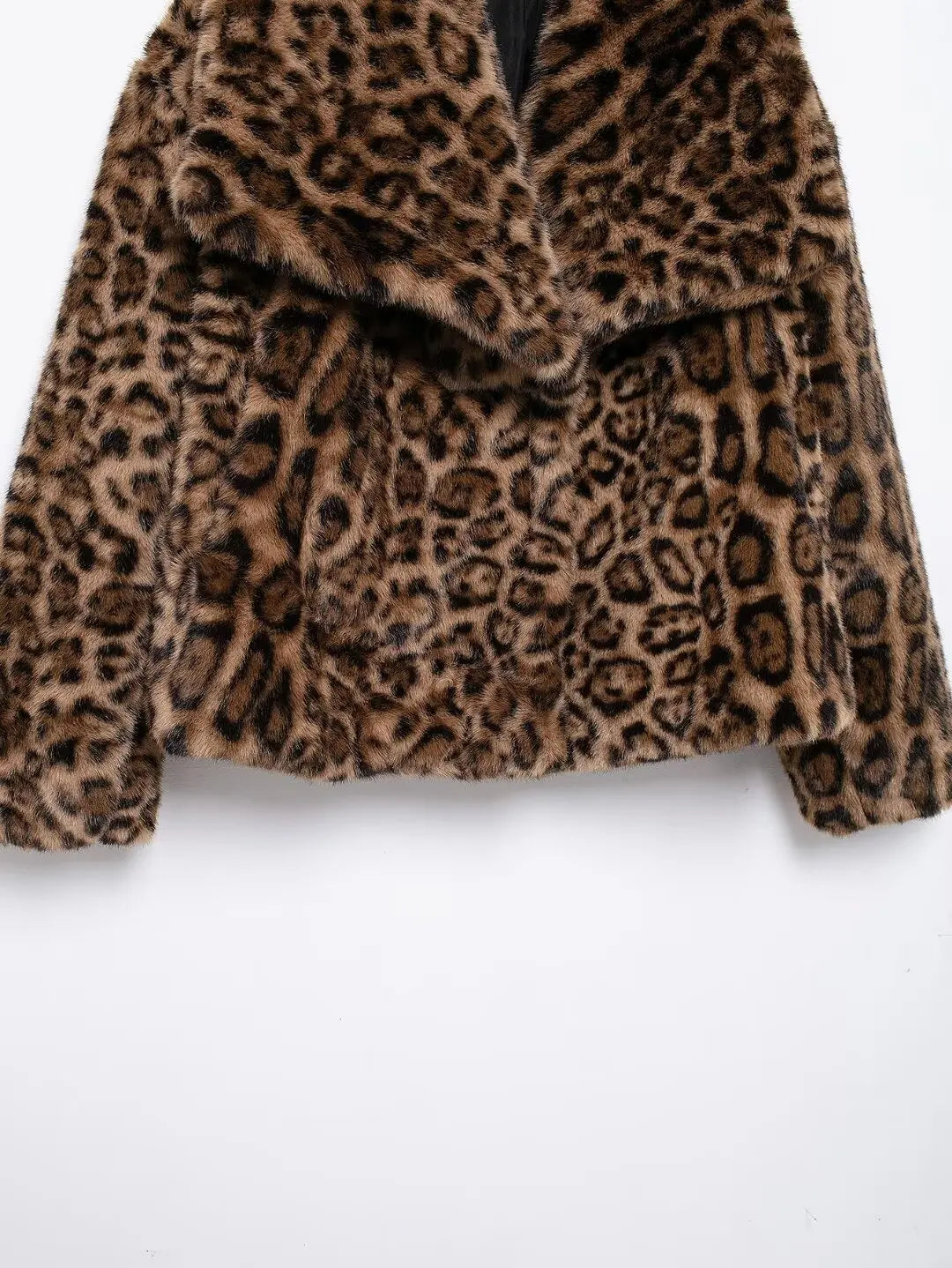 Marlow Leopar Desenli Kürk Görünümlü Mont - 4. görünüm