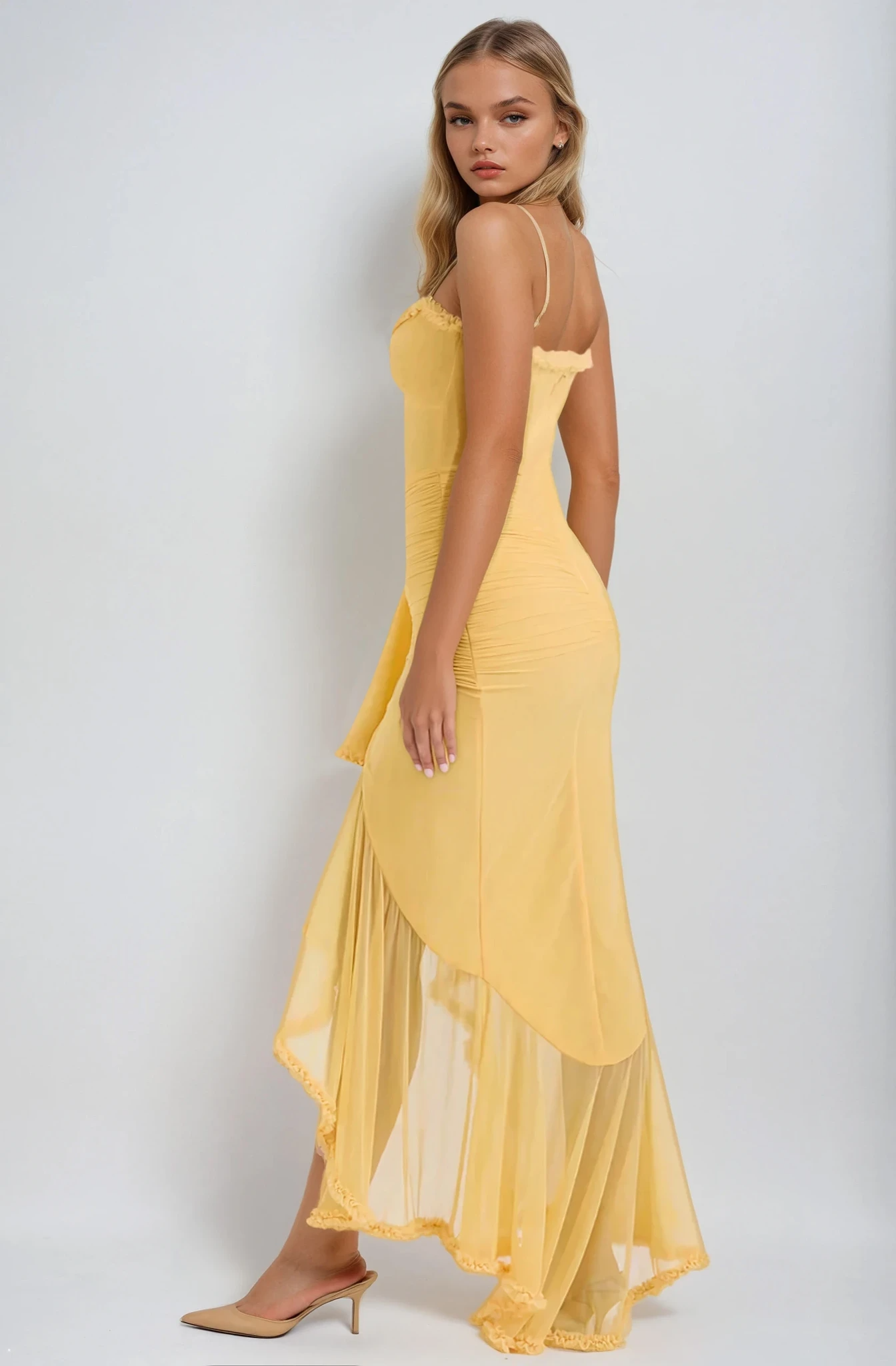 Ruby Fırfırlı Maxi Dress