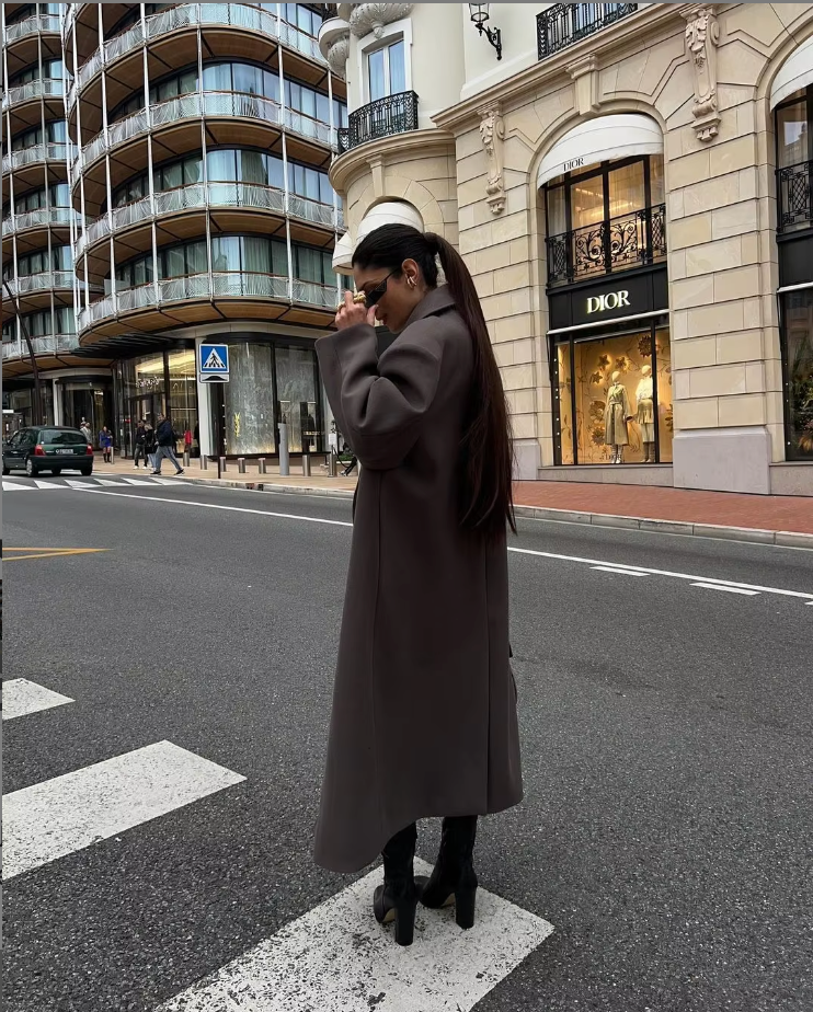 Noella Oversize Uzun Palto - 6. görünüm