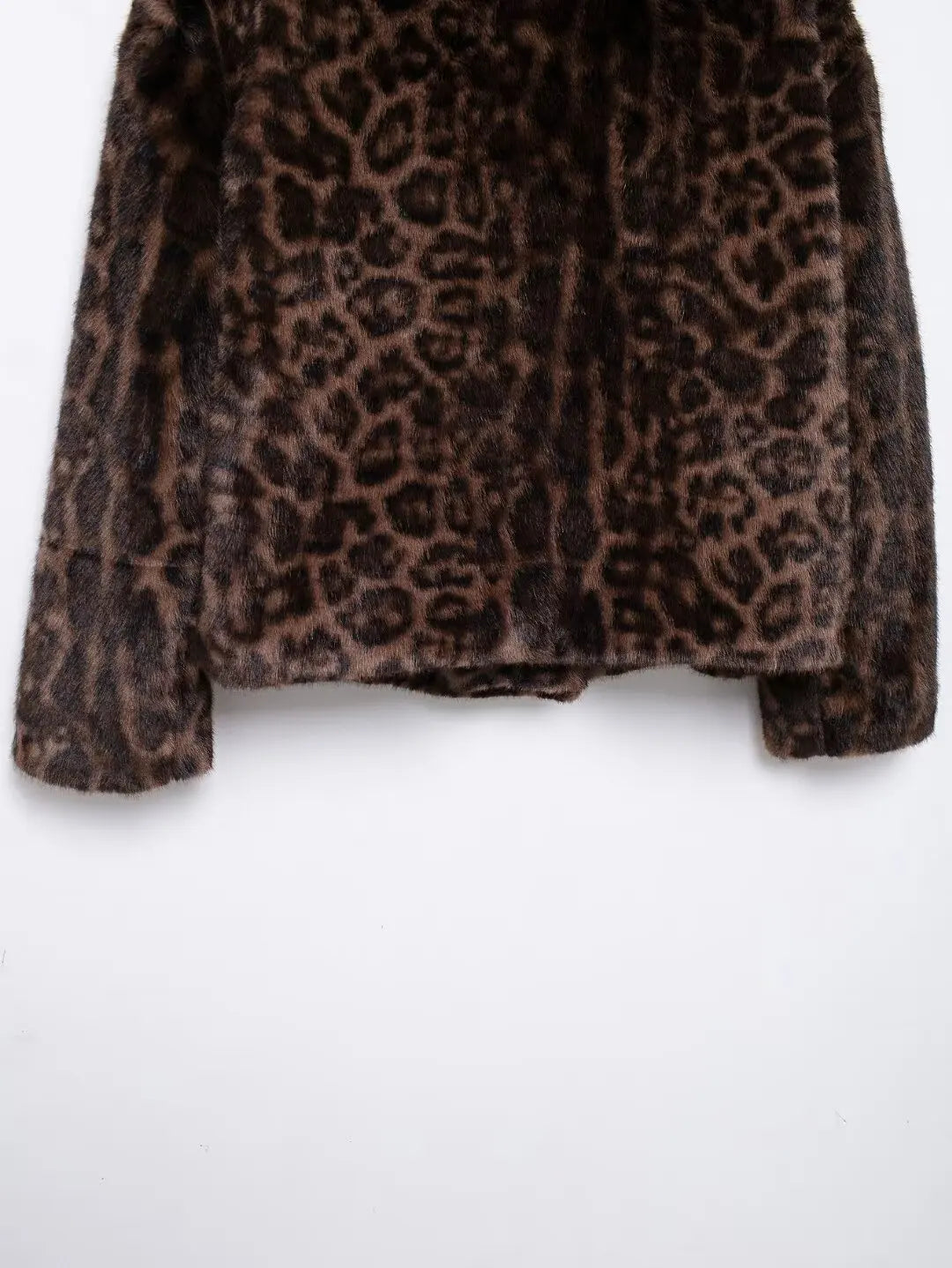 Marlow Leopar Desenli Kürk Görünümlü Mont - 11. görünüm